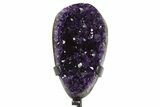 Sparkling Amethyst Geode With Metal Stand - Uruguay #342492-1